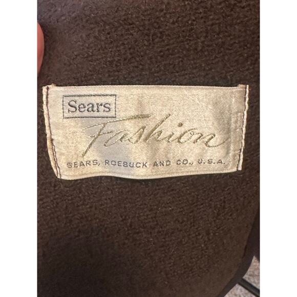 Sears Roebuck & Co Fashions Value Wool w Fur Collar Brown Vtg Union Made Luxury - Picture 11 of 12